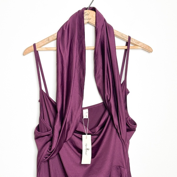 Plus Size Bodycon Dress Spaghetti Strap | Ruched Cowl Neck  Dress 4X - Picture 3 of 7